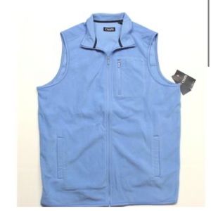 NWT Chaps Classic-Fit Microfleece Vest Nantucket Blue